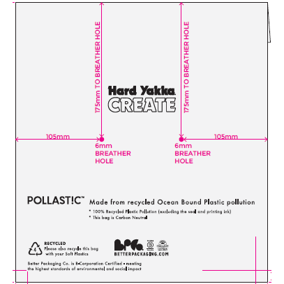 Hard Yakka Create POLLAST!C Poly Bags - 100 pcs