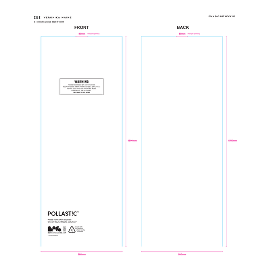CUE & VM Unbranded POLLAST!C Hanging Poly Bags