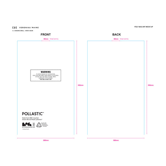 CUE & VM Unbranded POLLAST!C Hanging Poly Bags